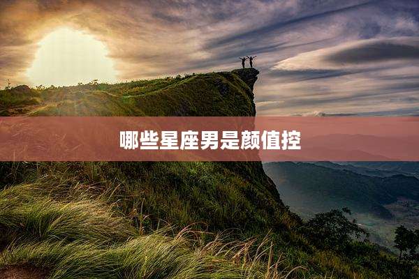 哪些星座男是颜值控