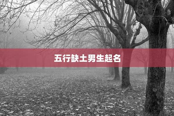 五行缺土男生起名