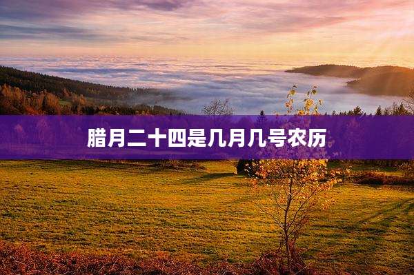 腊月二十四是几月几号农历