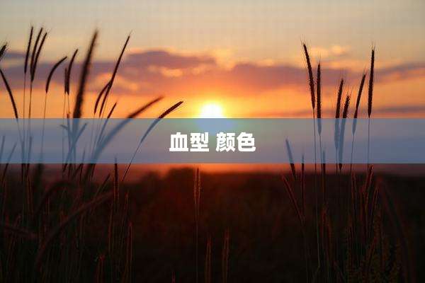 血型 颜色