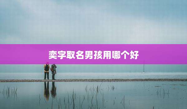 奕字取名男孩用哪个好