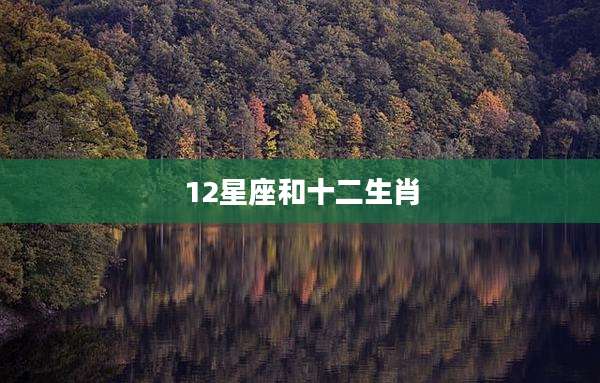 12星座和十二生肖