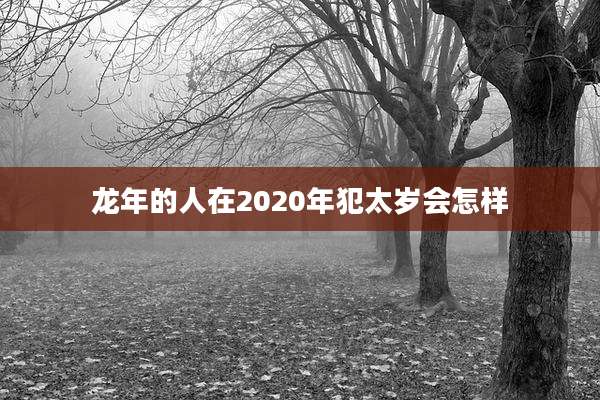 龙年的人在2020年犯太岁会怎样
