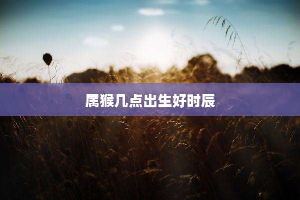 属猴几点出生好时辰
