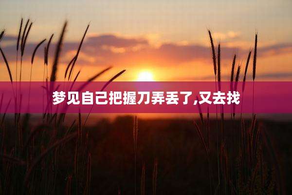 梦见自己把握刀弄丢了,又去找