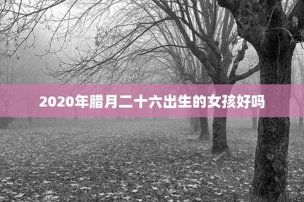2020年腊月二十六出生的女孩好吗