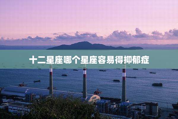 十二星座哪个星座容易得抑郁症
