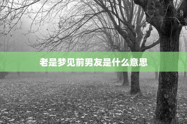老是梦见前男友是什么意思