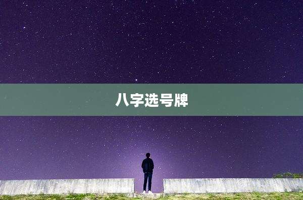 八字选号牌
