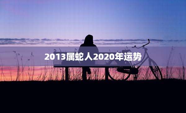 2013属蛇人2020年运势