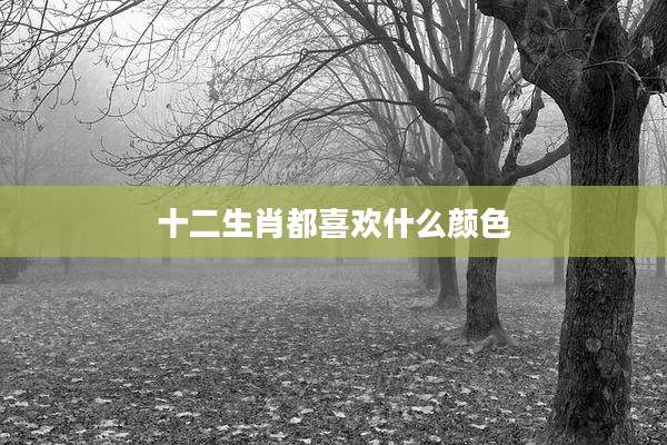 十二生肖都喜欢什么颜色