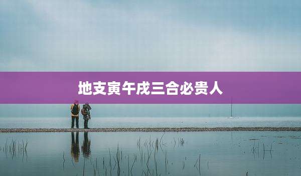 地支寅午戌三合必贵人