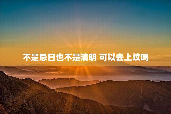 不是忌日也不是清明 可以去上坟吗