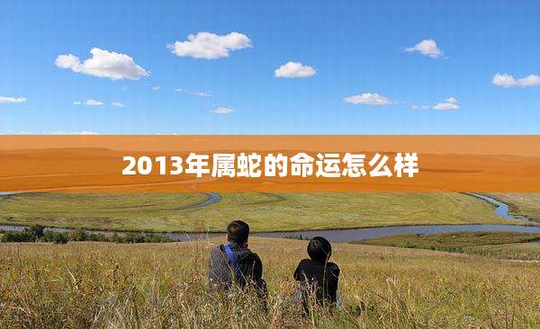 2013年属蛇的命运怎么样
