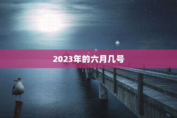 2023年的六月几号
