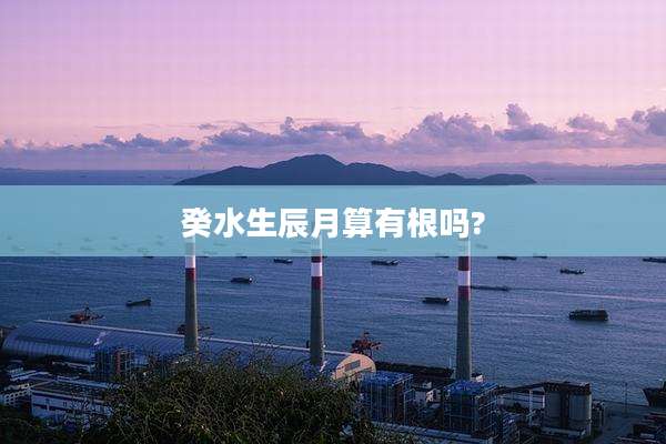 癸水生辰月算有根吗?