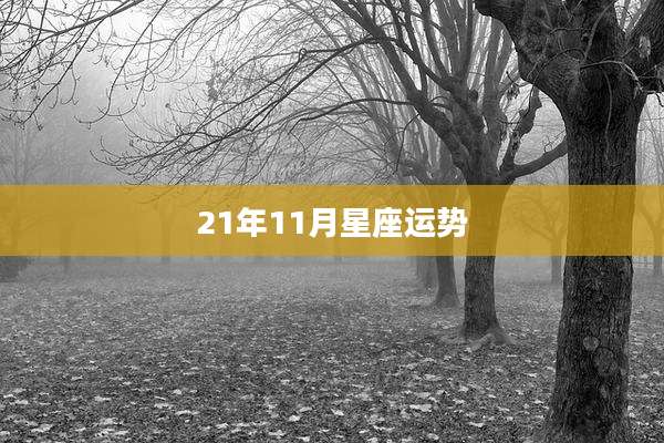 21年11月星座运势