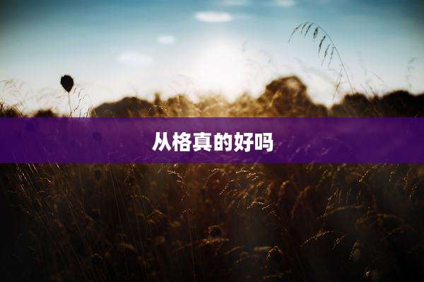 从格真的好吗