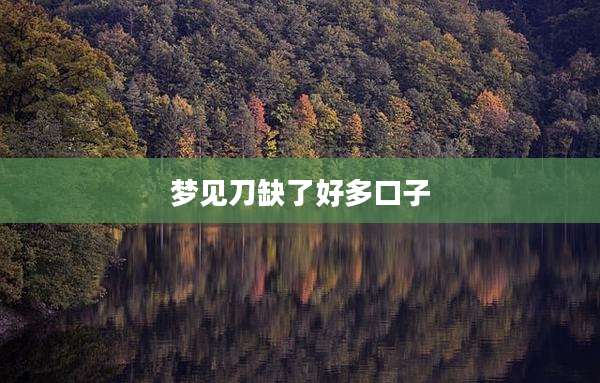 梦见刀缺了好多口子
