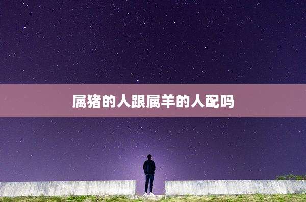 属猪的人跟属羊的人配吗