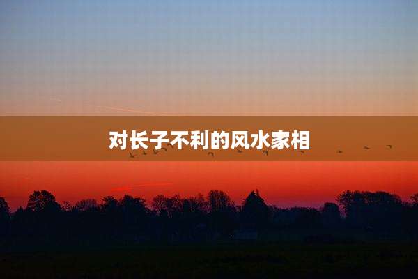 对长子不利的风水家相