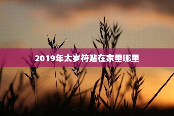 2019年太岁符贴在家里哪里