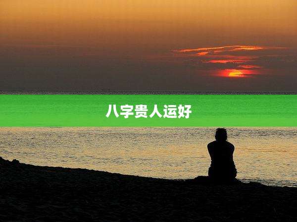 八字贵人运好