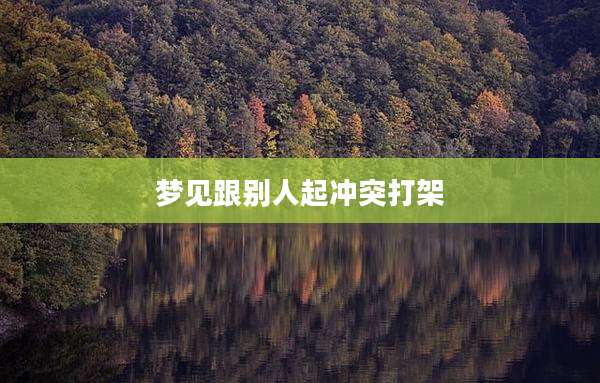梦见跟别人起冲突打架