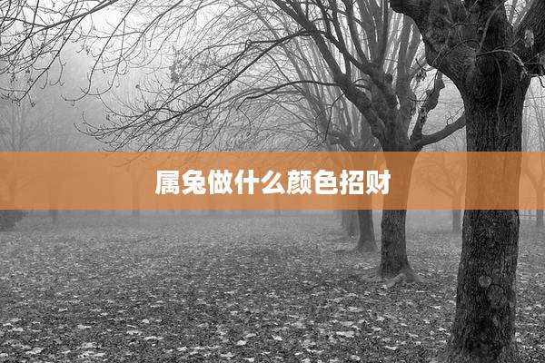 属兔做什么颜色招财
