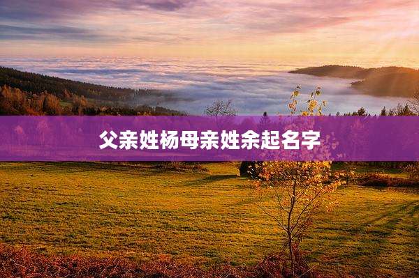 父亲姓杨母亲姓余起名字