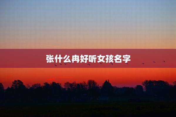 张什么冉好听女孩名字