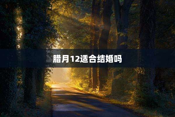 腊月12适合结婚吗