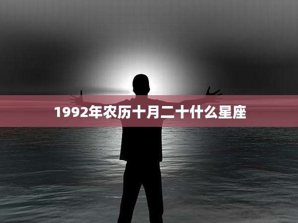 1992年农历十月二十什么星座