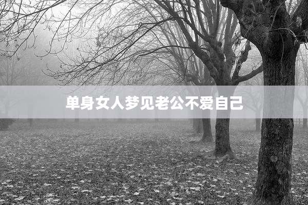 单身女人梦见老公不爱自己
