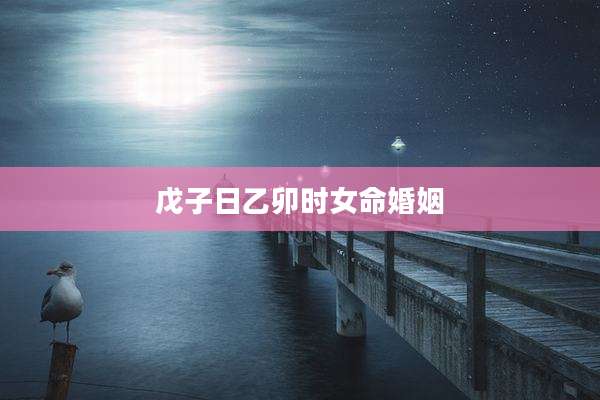 戊子日乙卯时女命婚姻
