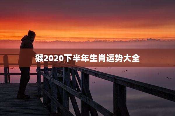 猴2020下半年生肖运势大全