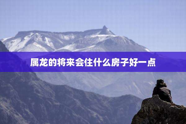 属龙的将来会住什么房子好一点