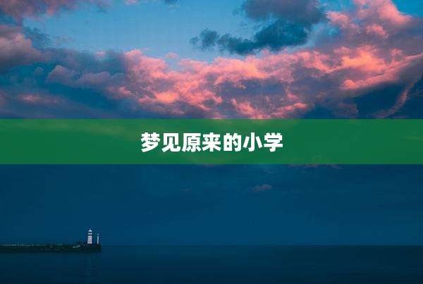 梦见原来的小学