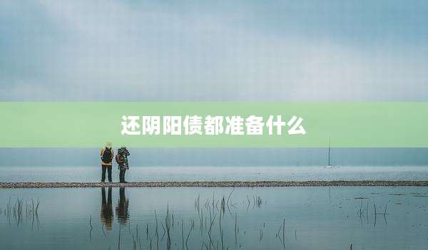 还阴阳债都准备什么