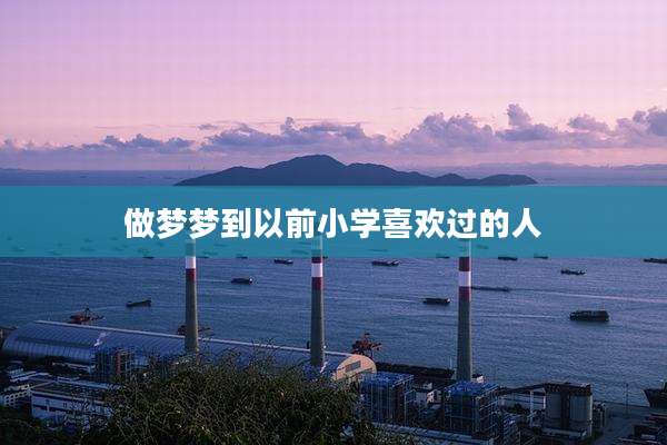 做梦梦到以前小学喜欢过的人