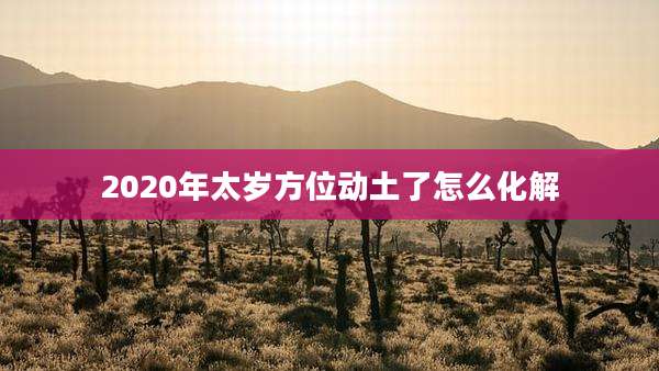 2020年太岁方位动土了怎么化解
