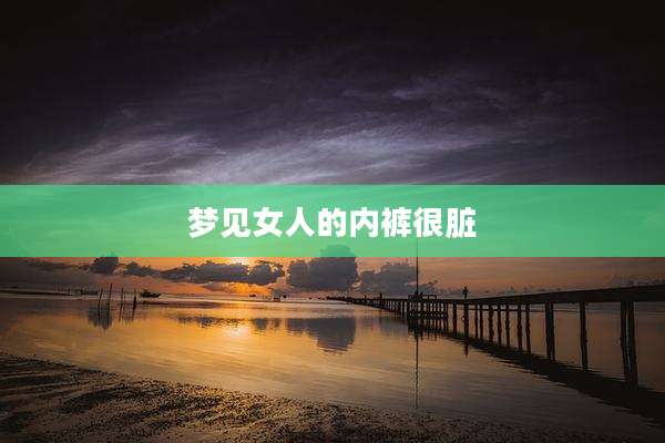 梦见女人的内裤很脏