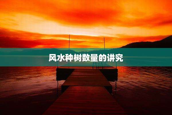 风水种树数量的讲究