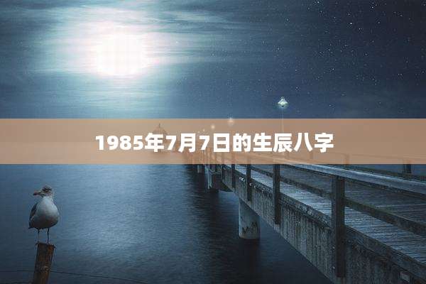 1985年7月7日的生辰八字