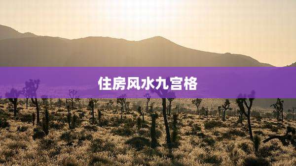住房风水九宫格