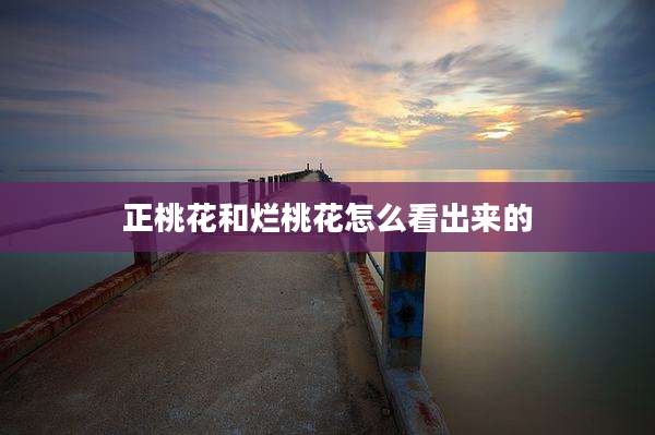 正桃花和烂桃花怎么看出来的
