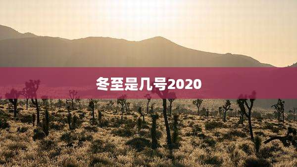 冬至是几号2020