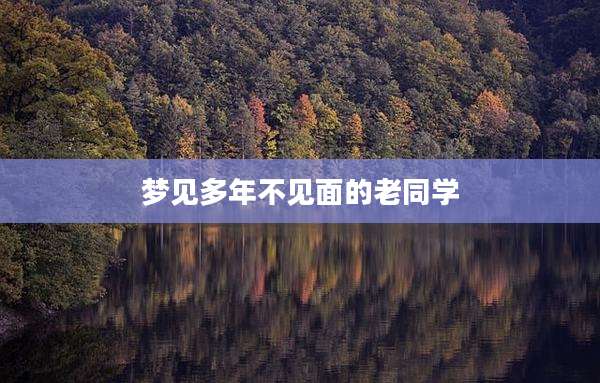梦见多年不见面的老同学