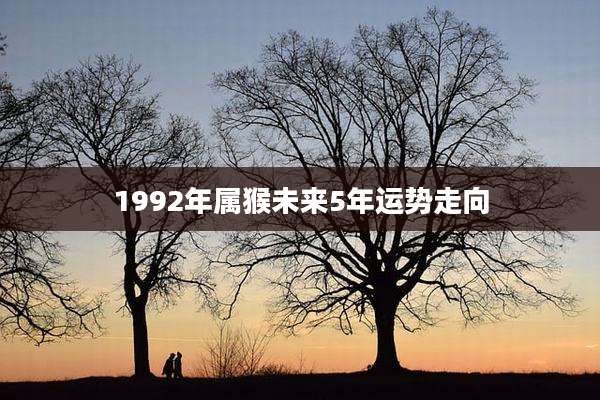 1992年属猴未来5年运势走向