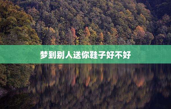 梦到别人送你鞋子好不好
